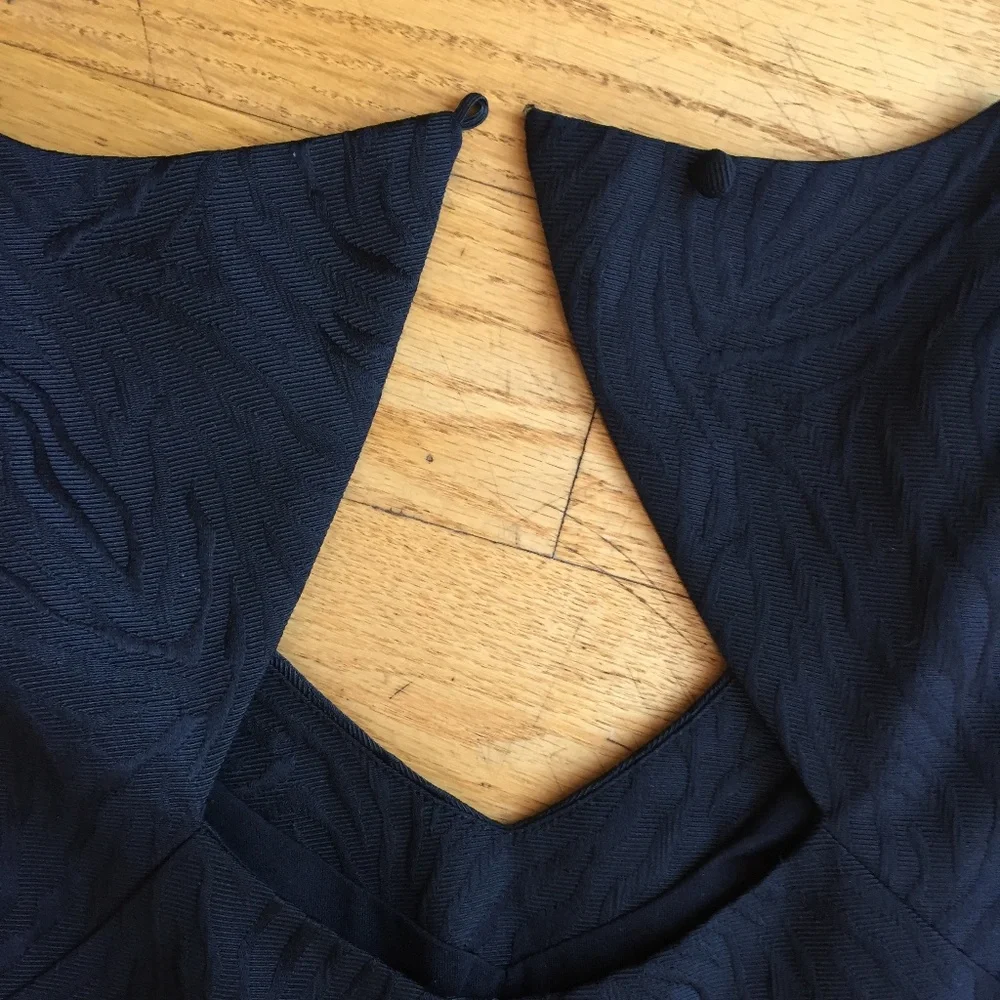 Macy's little black dress envelope back textured zebra fabric pockets - Picture 7 of 8